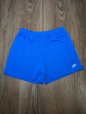 Nike Club Men's Mesh Flow Gym Shorts Royal Blue Men’s Size M